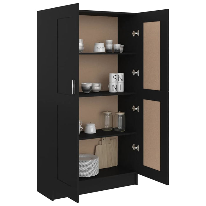 Book Cabinet Black 82.5x30.5x150 Cm Engineered Wood Nbxixa