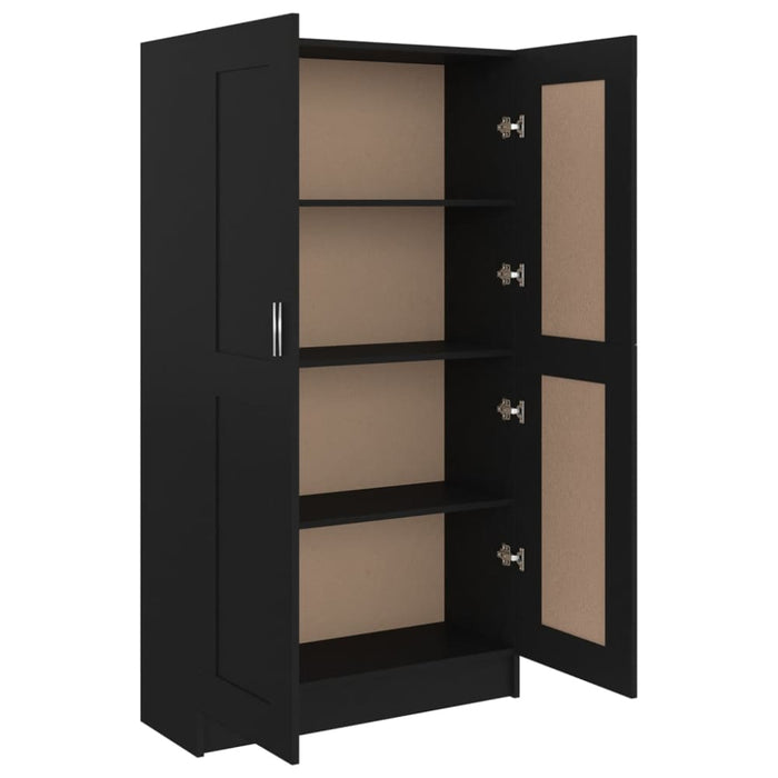 Book Cabinet Black 82.5x30.5x150 Cm Engineered Wood Nbxixa