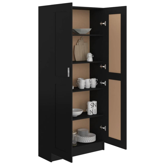 Book Cabinet Black 82.5x30.5x185.5 Cm Engineered Wood Nbxitt