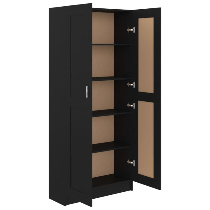 Book Cabinet Black 82.5x30.5x185.5 Cm Engineered Wood Nbxitt