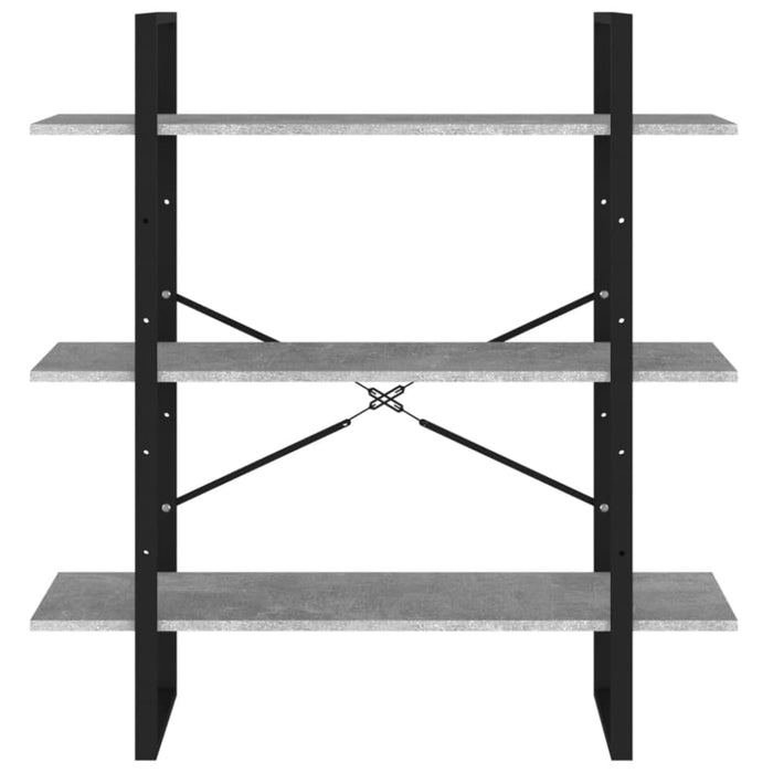 Book Cabinet Concrete Grey 100x30x105 Cm Chipboard Nblppo