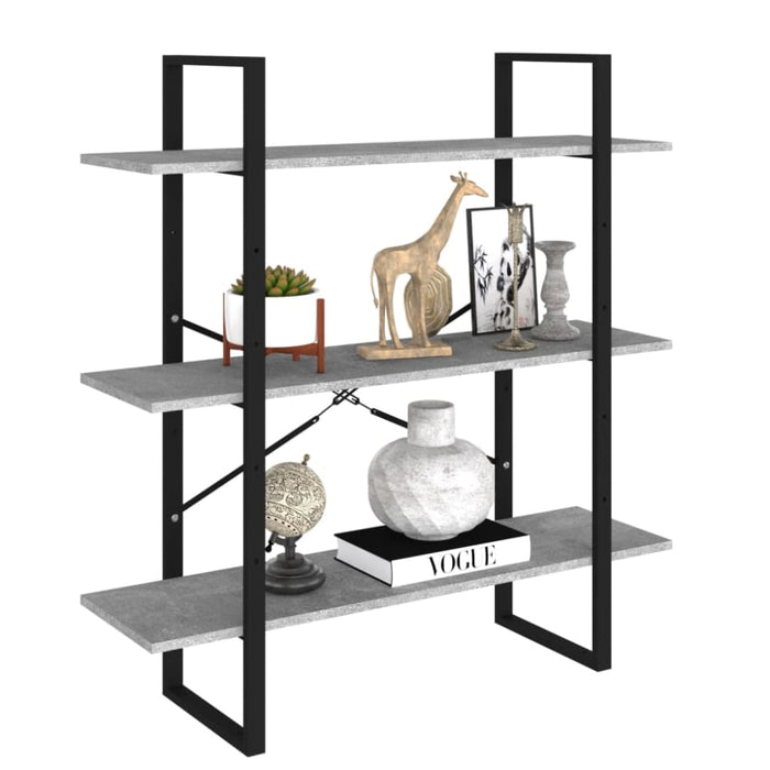 Book Cabinet Concrete Grey 100x30x105 Cm Chipboard Nblppo