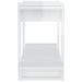 Book Cabinet Glossy Look White 100x30x51 Cm Engineered Wood