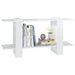 Book Cabinet Glossy Look White 100x30x51 Cm Engineered Wood