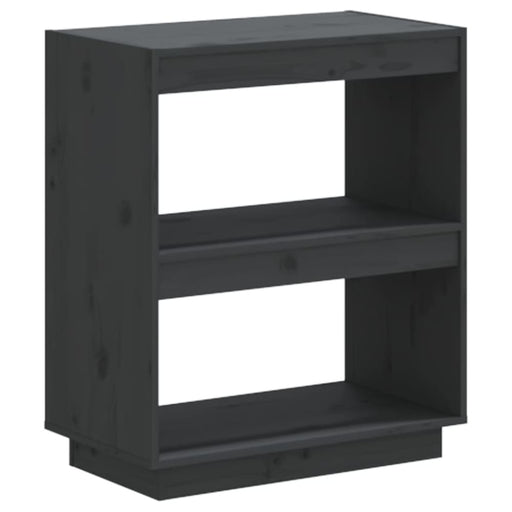Book Cabinet Grey 60x35x71 Cm Solid Wood Pine Nobnlo