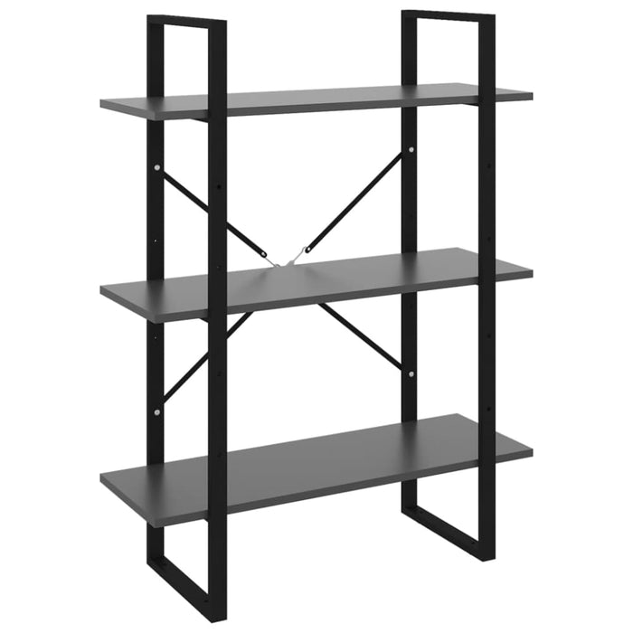 Book Cabinet Grey 80x30x105 Cm Chipboard Nblpxk