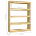Book Cabinet Room Divider 100x30x135.5 Cm Solid Pinewood