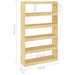 Book Cabinet Room Divider 100x30x167.5 Cm Solid Pinewood