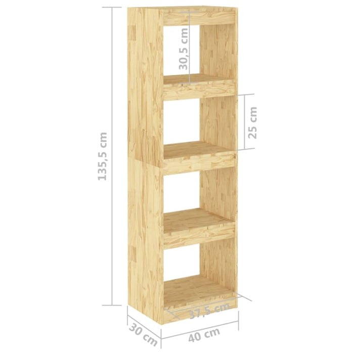 Book Cabinet Room Divider 40x30x135.5 Cm Pinewood Nbnoat
