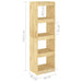 Book Cabinet Room Divider 40x30x135.5 Cm Pinewood Nbnoat