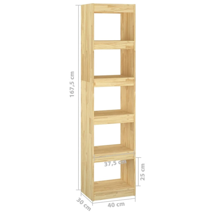 Book Cabinet Room Divider 40x30x167.5 Cm Solid Pinewood
