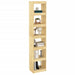 Book Cabinet Room Divider 40x30x199 Cm Solid Pinewood Nbnopt