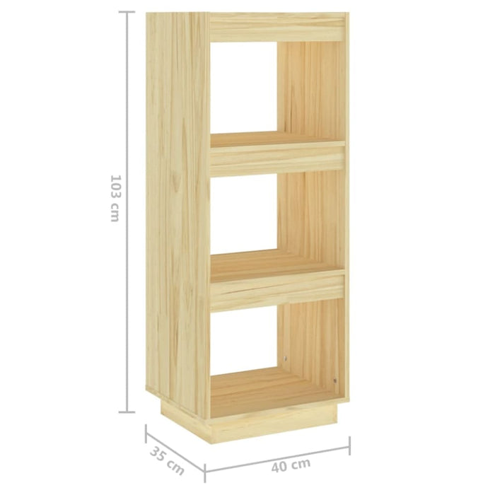 Book Cabinet Room Divider 40x35x103 Cm Solid Pinewood Nobnaa