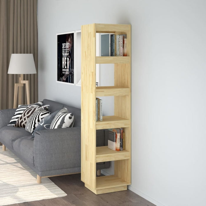 Book Cabinet Room Divider 40x35x167 Cm Solid Pinewood Nobnpa