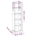 Book Cabinet Room Divider 40x35x167 Cm Solid Pinewood Nobnpa