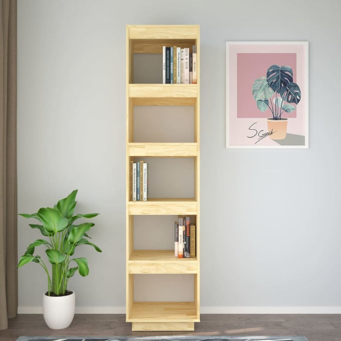 Book Cabinet Room Divider 40x35x167 Cm Solid Pinewood Nobnpa