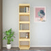 Book Cabinet Room Divider 40x35x167 Cm Solid Pinewood Nobnpa