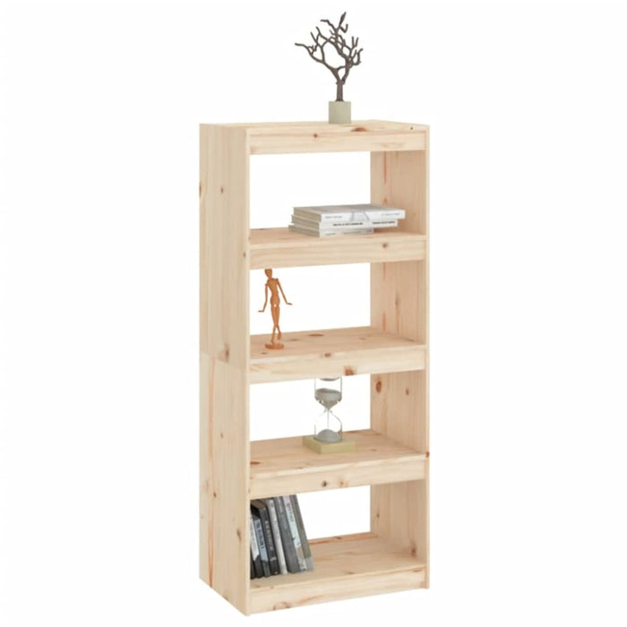 Book Cabinet Room Divider 60x30x135.5 Cm Solid Wood Pine
