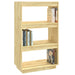 Book Cabinet Room Divider 60x35x103 Cm Solid Pinewood Nobnla