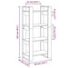 Book Cabinet Room Divider 60x35x125 Cm Solid Wood Notnna