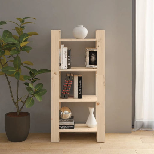 Book Cabinet Room Divider 60x35x125 Cm Solid Wood Notnna