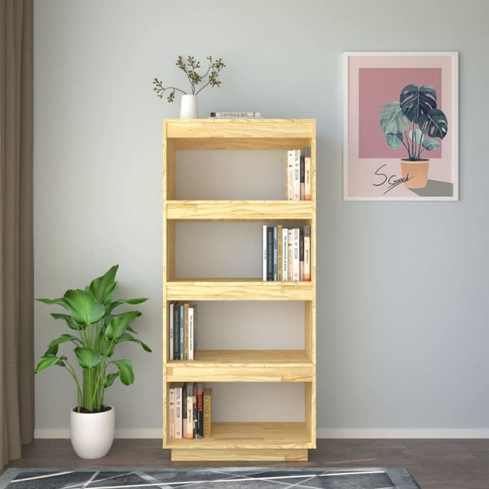 Book Cabinet Room Divider 60x35x135 Cm Solid Pinewood Nobnlk