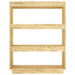 Book Cabinet Room Divider 80x35x103 Cm Solid Pinewood Nobnna