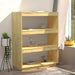 Book Cabinet Room Divider 80x35x103 Cm Solid Pinewood Nobnna