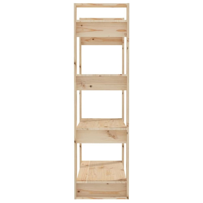 Book Cabinet Room Divider 80x35x125 Cm Solid Wood Pine