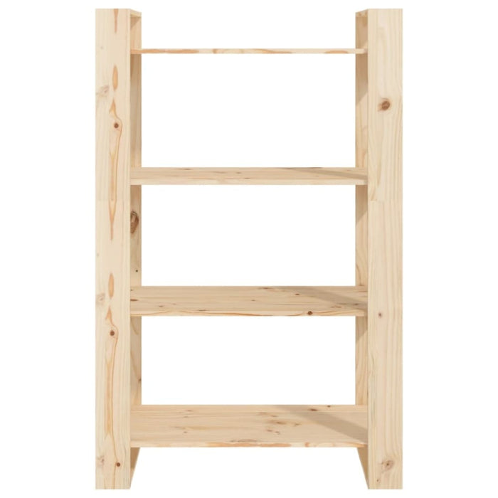 Book Cabinet Room Divider 80x35x125 Cm Solid Wood Pine