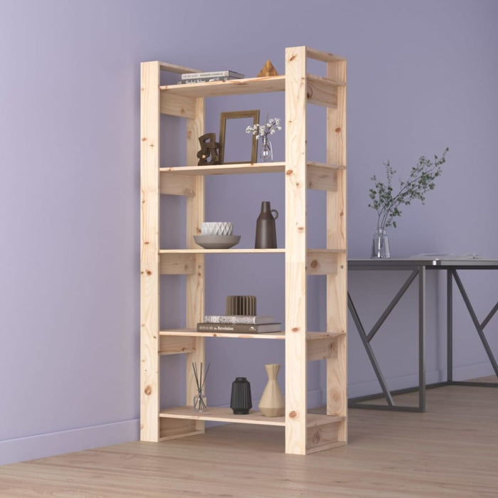 Book Cabinet Room Divider 80x35x160 Cm Solid Wood Notkbk