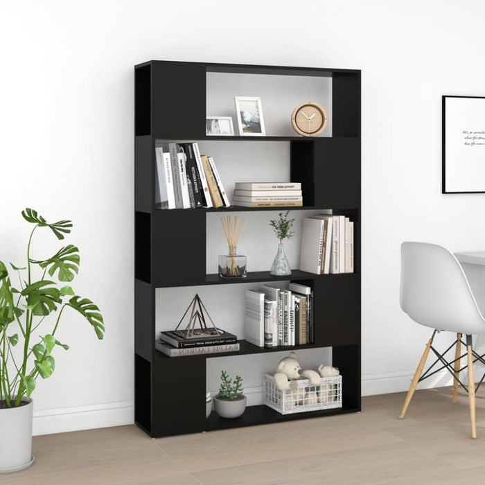 Book Cabinet Room Divider Black 100x24x155 Cm Chipboard