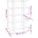 Book Cabinet Room Divider Black 100x30x160 Cm Nooptb