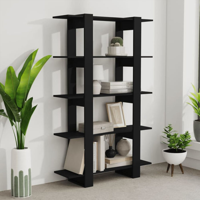 Book Cabinet Room Divider Black 100x30x160 Cm Nooptb