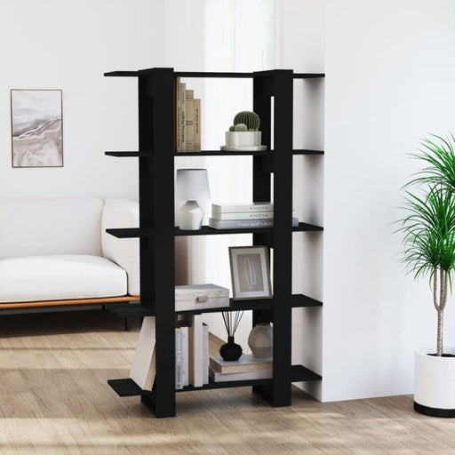 Book Cabinet Room Divider Black 100x30x160 Cm Nooptb