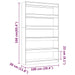 Book Cabinet Room Divider Black 100x30x166 Cm Nooila