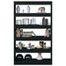 Book Cabinet Room Divider Black 100x30x166 Cm Nooila