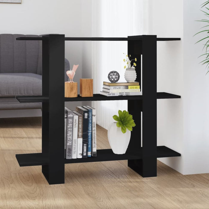 Book Cabinet Room Divider Black 100x30x87 Cm Noopan
