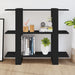 Book Cabinet Room Divider Black 100x30x87 Cm Noopan