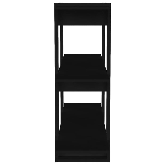 Book Cabinet Room Divider Black 100x30x87 Cm Noopan