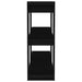 Book Cabinet Room Divider Black 100x30x87 Cm Noopan