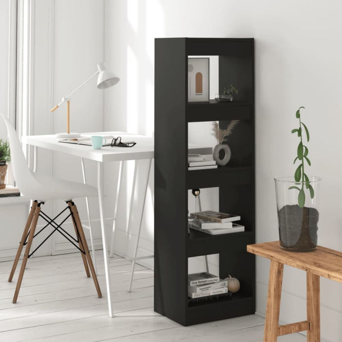Book Cabinet Room Divider Black 40x30x135 Cm Noolxb