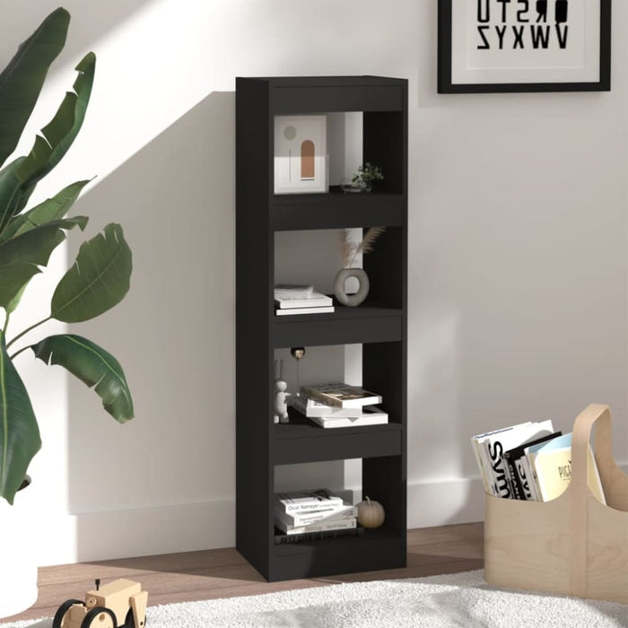 Book Cabinet Room Divider Black 40x30x135 Cm Noolxb