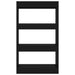 Book Cabinet Room Divider Black 60x30x103 Cm Engineered