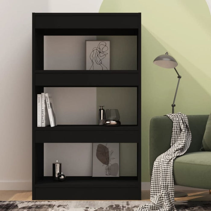 Book Cabinet Room Divider Black 60x30x103 Cm Engineered