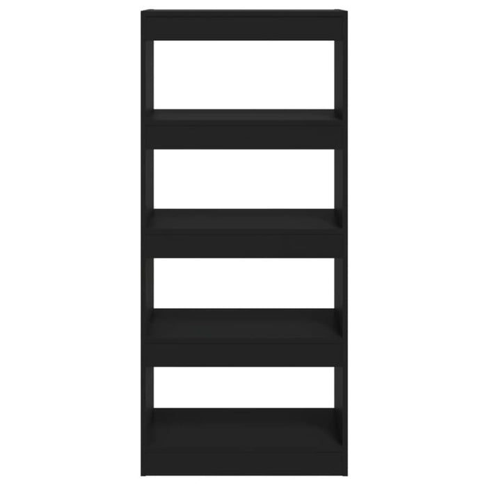 Book Cabinet Room Divider Black 60x30x135 Cm Engineered