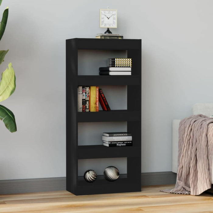 Book Cabinet Room Divider Black 60x30x135 Cm Engineered