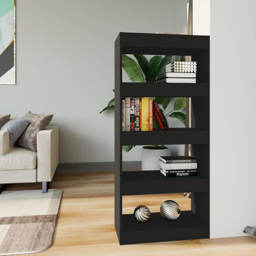 Book Cabinet Room Divider Black 60x30x135 Cm Engineered
