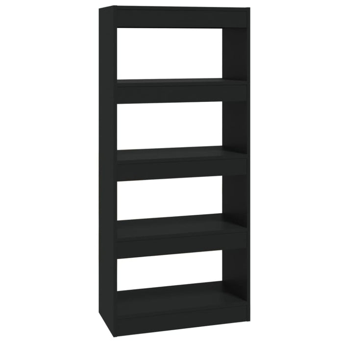 Book Cabinet Room Divider Black 60x30x135 Cm Engineered