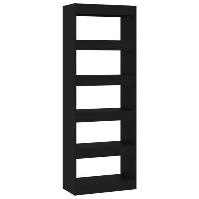 Book Cabinet Room Divider Black 60x30x166 Cm Engineered